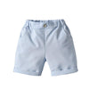 Boy&#39;s Clothing Checked Shirt +Short Pants Outfits