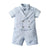 Boy's Clothing Checked Shirt +Short Pants Outfits