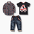 Boy's Clothing Checkered Shirt and Jeans Outfit