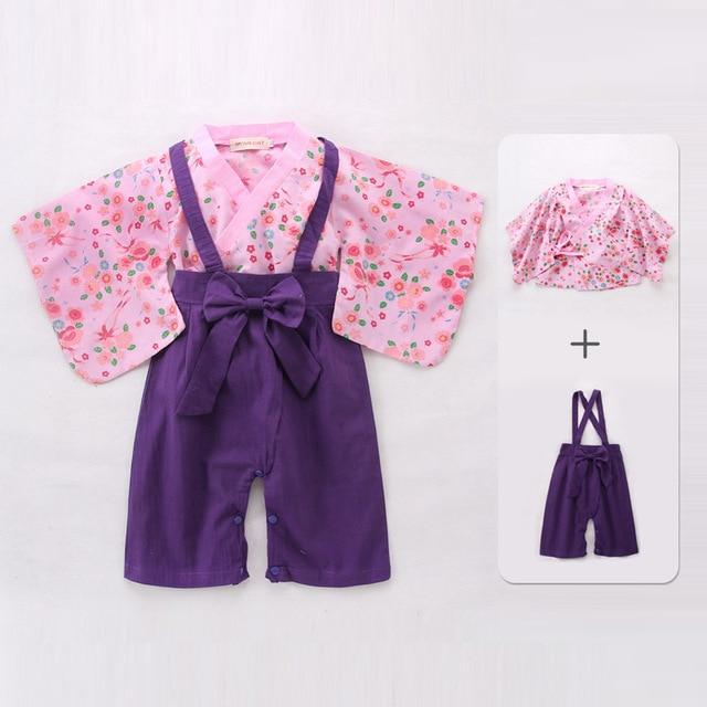 Girl's Clothing Black / 3T cherry blossom kimono suit