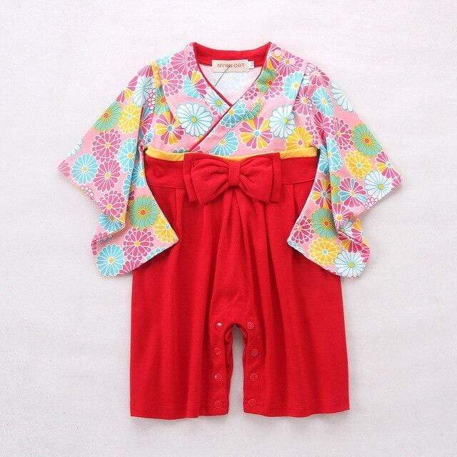 Girl's Clothing Blue / 24M cherry blossom kimono suit