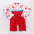 Girl's Clothing Beige / 6M cherry blossom kimono suit