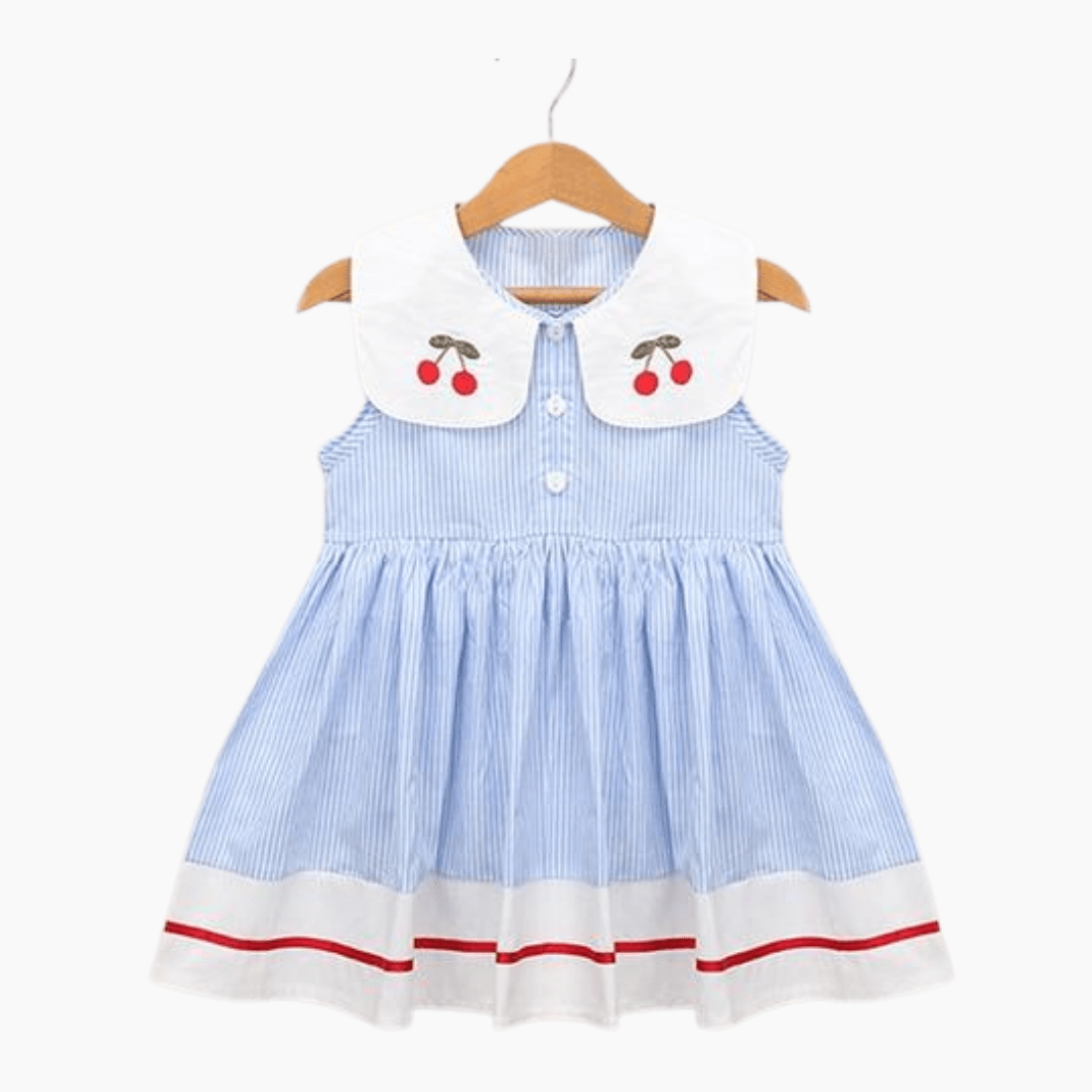 Girl's Clothing Cherry Collar Dress