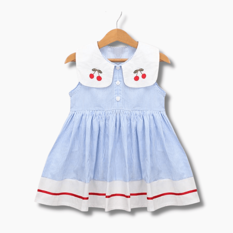 Girl's Clothing Cherry Collar Dress