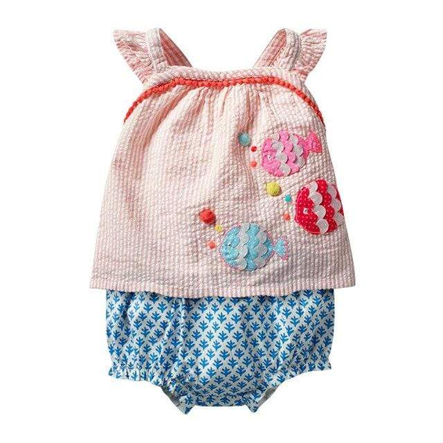 Girl's Clothing Children's Sets Animal Fish Outfit