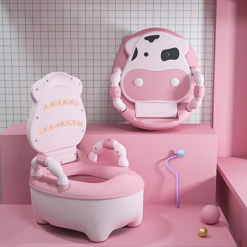 Plastic with brush Children's Toilet Baby Potty