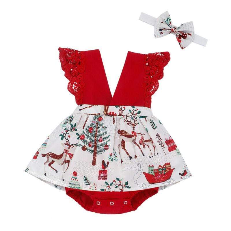 Girl's Clothing 6M Christmas Theme Romper