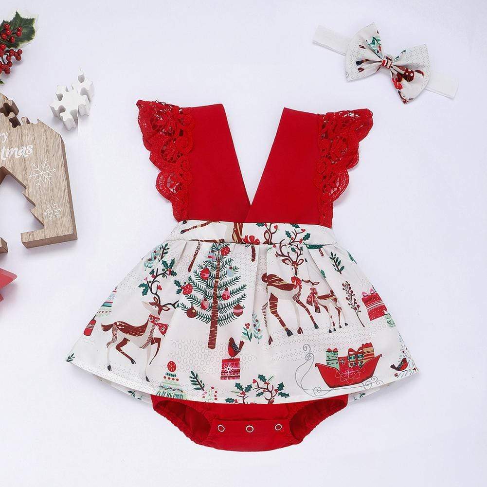Girl's Clothing Christmas Theme Romper