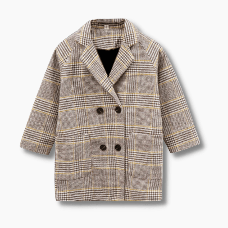 Girl's Clothing Classic Checked Coat