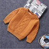 yellow / 12M children Clothes baby boys cotton Warm Pullovers plush inside sweaters girls Winter Autumn Knitted Loose jacket 1-12Y child tops