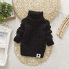 Black / 6T IENENS Kids Girl Sweater Tricots Turtleneck Pullover Baby Winter Tops Solid Color Sweaters Autumn Boy Girl Warm Sweater Pull