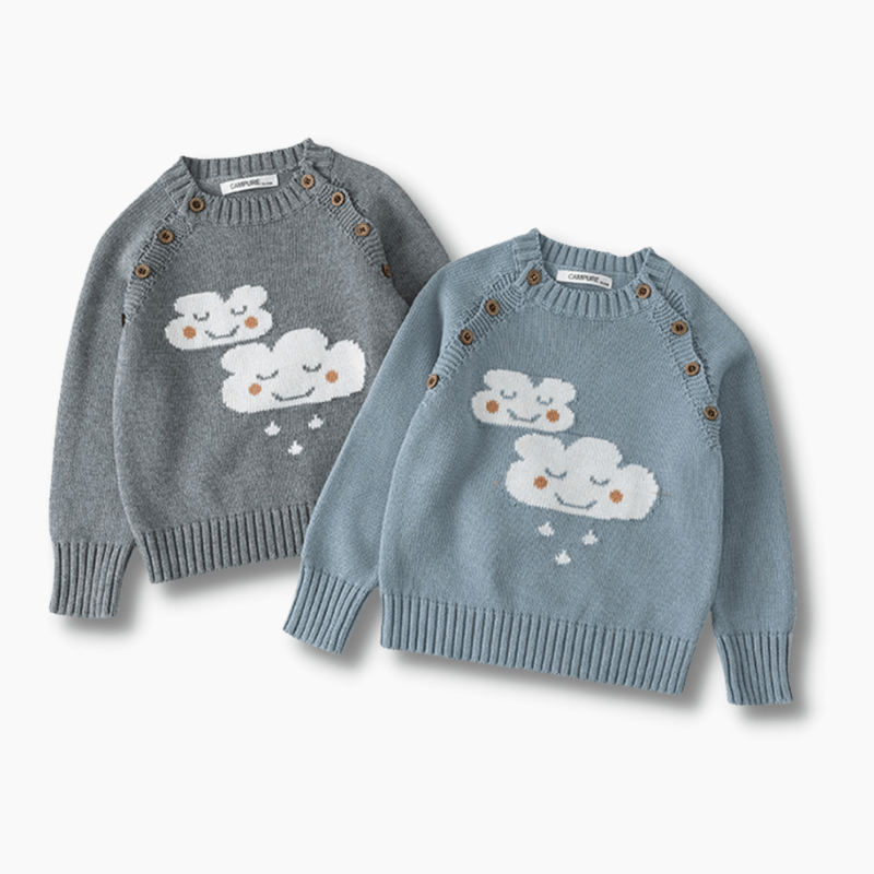 Boy's Clothing Clouds Knitted Sweater