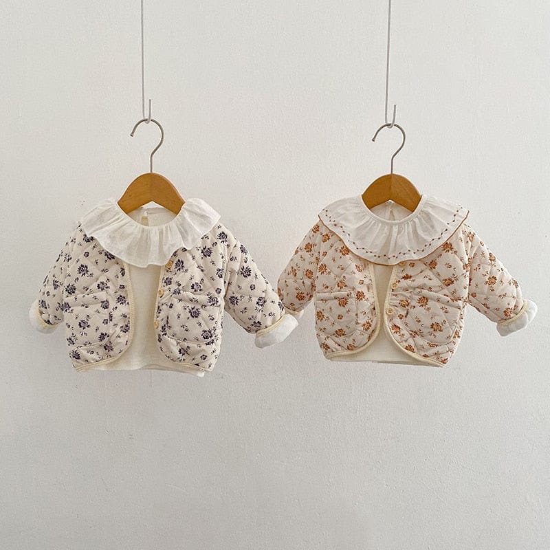 Coat Jacket Baby Girls Long Sleeves