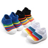 Fashion Infant Kids Baby Boy Girl Soft Sole Crib Shoes Sneaker Rainbow Anti-Slip Breathable Casual Sport Shoe Booties for Babie