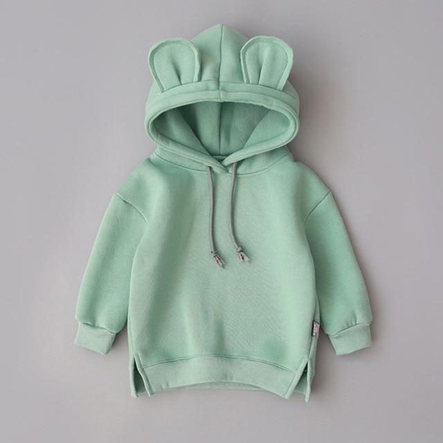 unisex Green / 24M Comfortable Baby Rabbit Hoodie