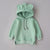 unisex Green / 24M Comfortable Baby Rabbit Hoodie