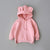 unisex Pink / 24M Comfortable Baby Rabbit Hoodie