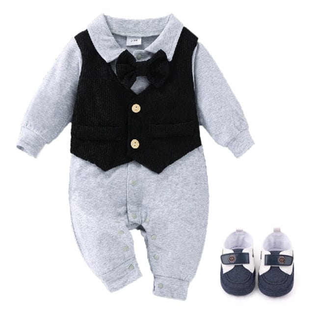 black with shoes / 0-3M / China Cotton Romper Newborn