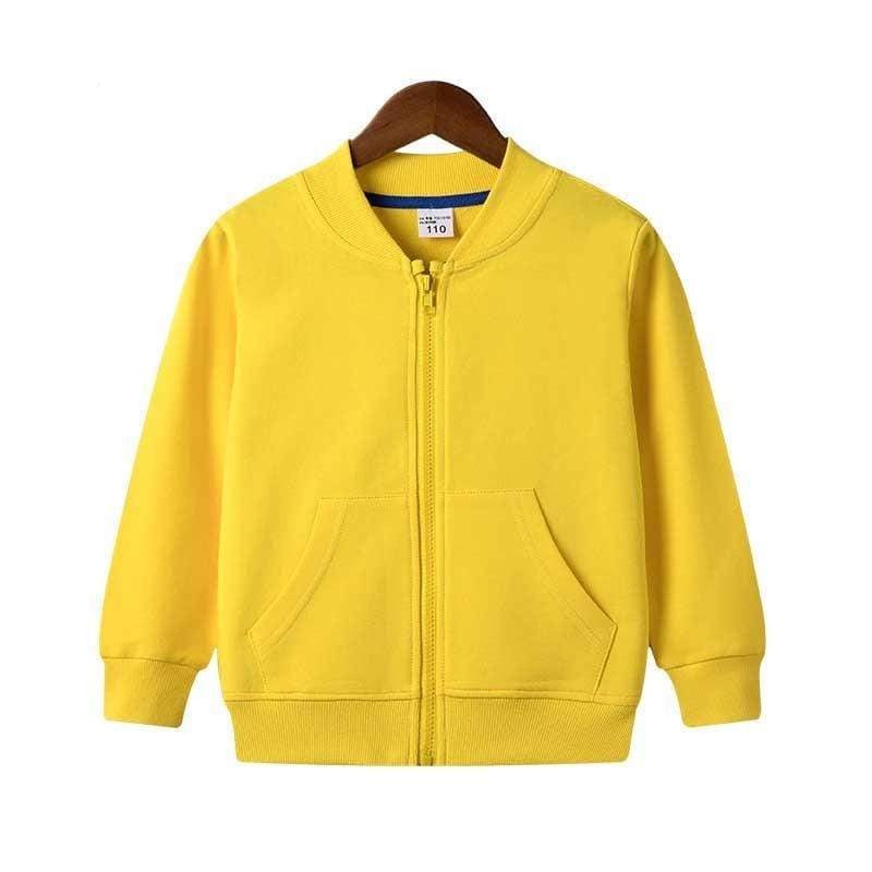 Boy's Clothing Cotton Zipper Solid Jacket