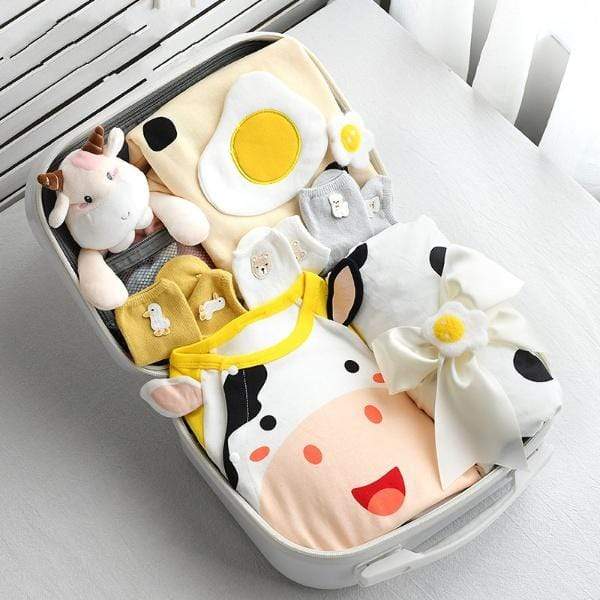 Boy's Clothing 0-3M / Multi Cow Baby Gift Set