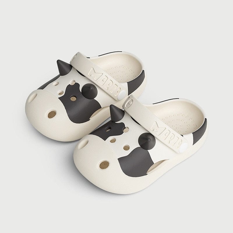 white / 140(Insole 14cm) Cow Non-slip Slippers