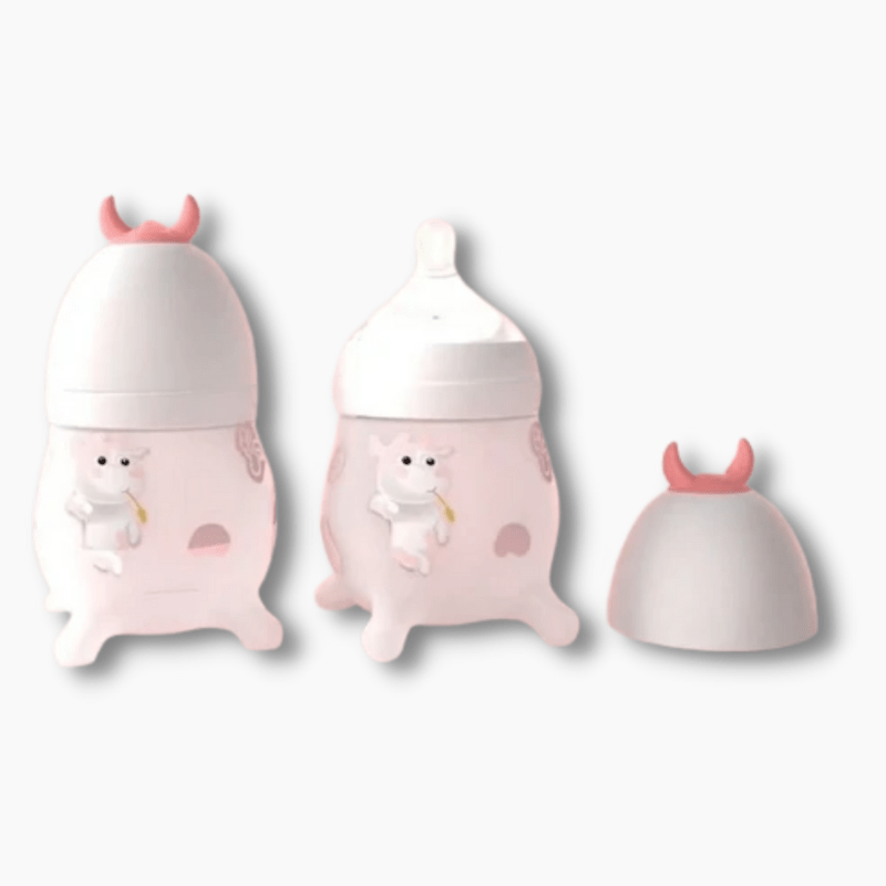 Cow Print Silicone Baby Bottle