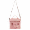 Pink Creative House Shape Rattan Handbags