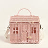 Creative House Shape Rattan Handbags