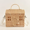 Creative House Shape Rattan Handbags