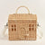 Creative House Shape Rattan Handbags