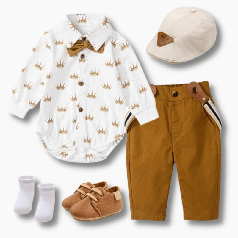Baby & Toddler Crown Print Boy Outfit
