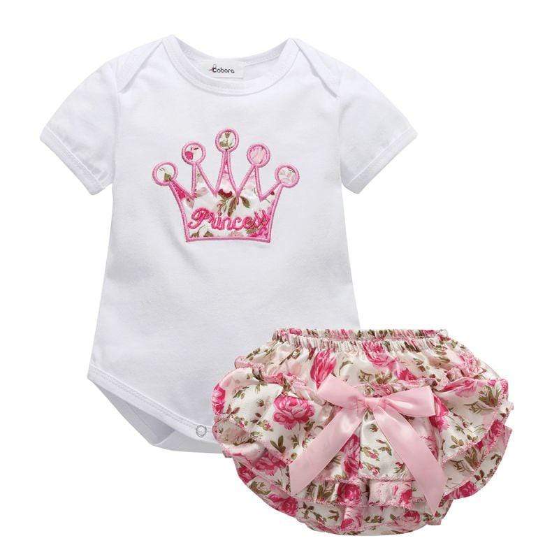 Girl's Clothing Crown Summer Romper With Shorts