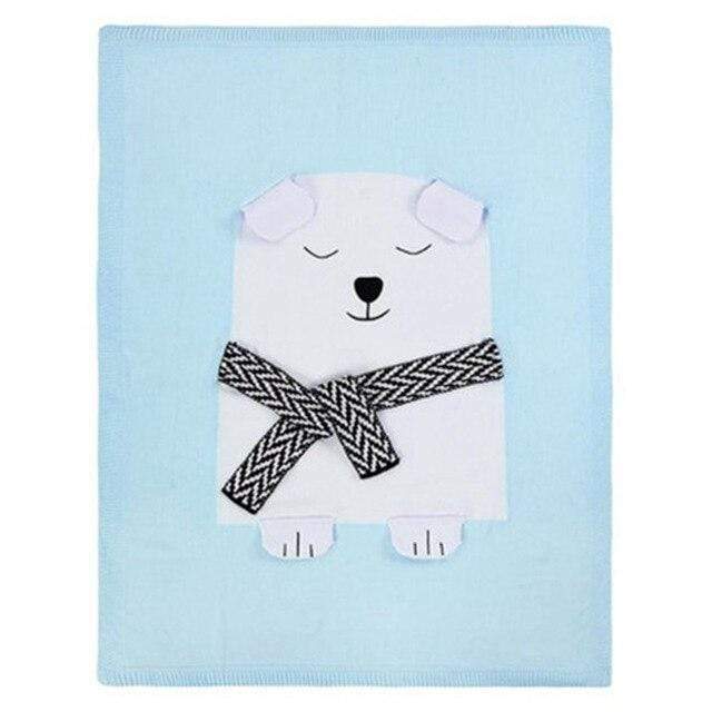 Accessories Blue Bear Cute Baby Animal Blanket