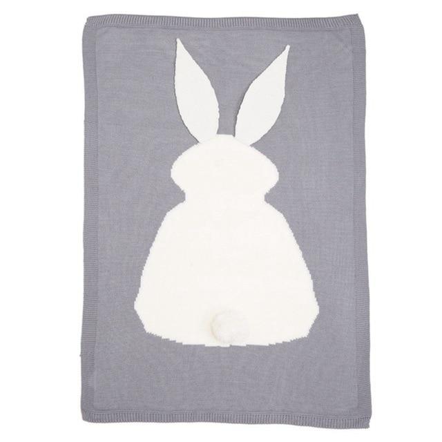 Accessories Gray Bunny Cute Baby Animal Blanket