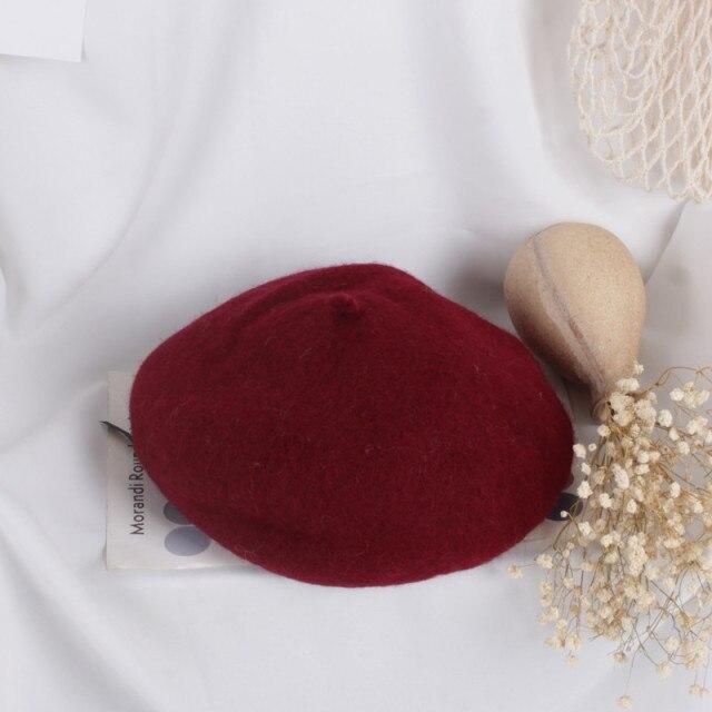 Burgundy Cute Baby Girls Beret