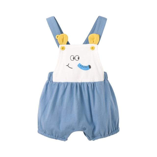 Boy's Clothing Blue Elephant / 9-12M Cute Cartoon Overall