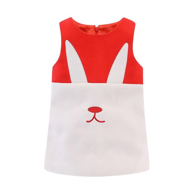 Girl's Clothing Red Bunny / 6T Cute Cats A-Lined Dress