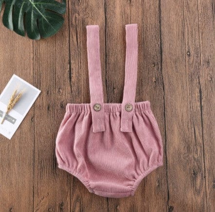 Pink / 6M Cute Corduroy Suspender