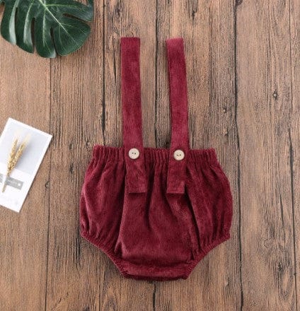 Burgundy / 24M Cute Corduroy Suspender
