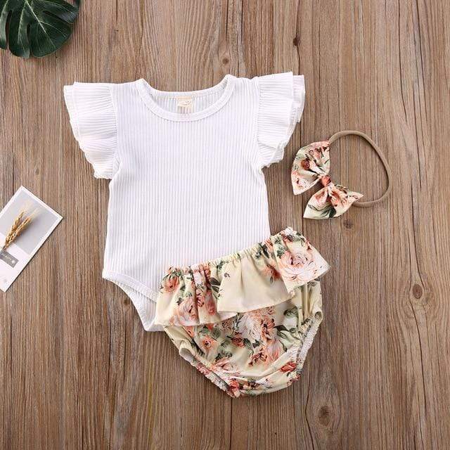 Girl's Clothing M / 6M Floral Shorts Outfit