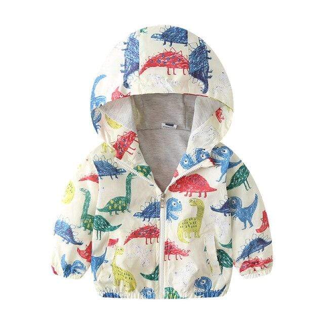 BJ042 white dinosaur / 24M / China Cute Dinosaur Jacket