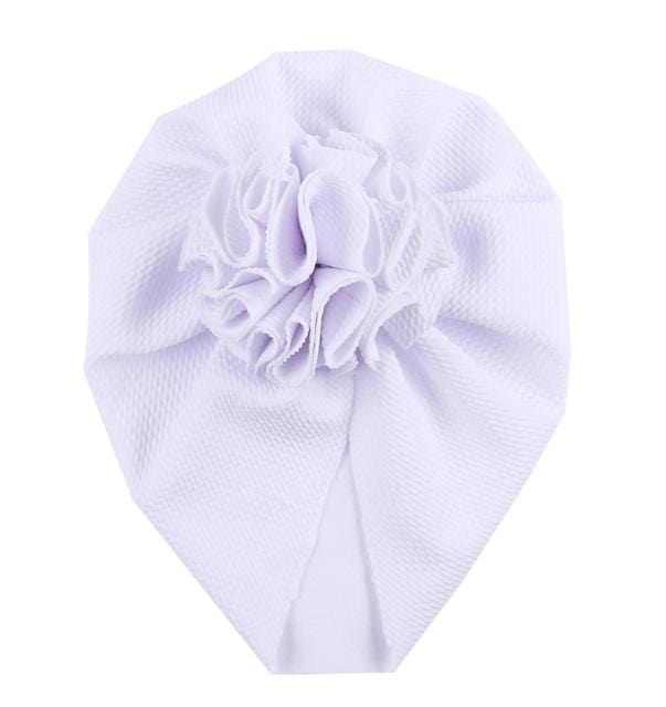 White Cute Flower Baby Hat