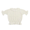 Girl&#39;s Clothing P702 White / 4T (110) Cute Hollow Out Knit Pullover