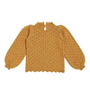 Girl&#39;s Clothing P701 Yellow / 5T (120) Cute Hollow Out Knit Pullover