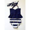 Girl&#39;s Clothing Bikini Suit Navy Swimsuit Swimwear Set