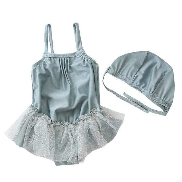 Grey / S(70-80CM) Cute One Piece Bath Swimsuit