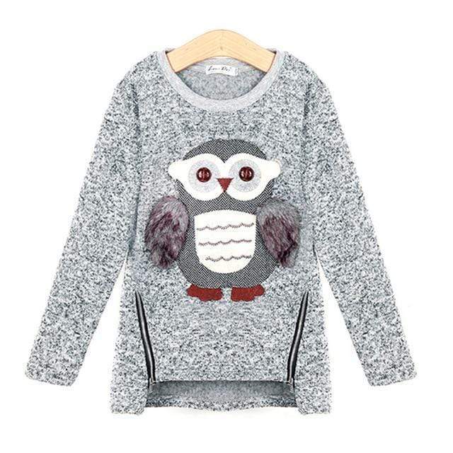 Girl's Clothing 5 Cute Owl Pullover