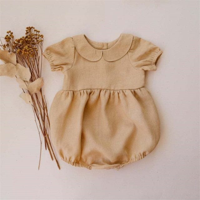Cute Petal Collar Princess Girls Romper