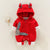 Red 02 / 9M Cute Rabbit Ears Hooded Rompers