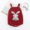 Red wine rompers / 3T Cute Rabbit Knit Rompers Outfit